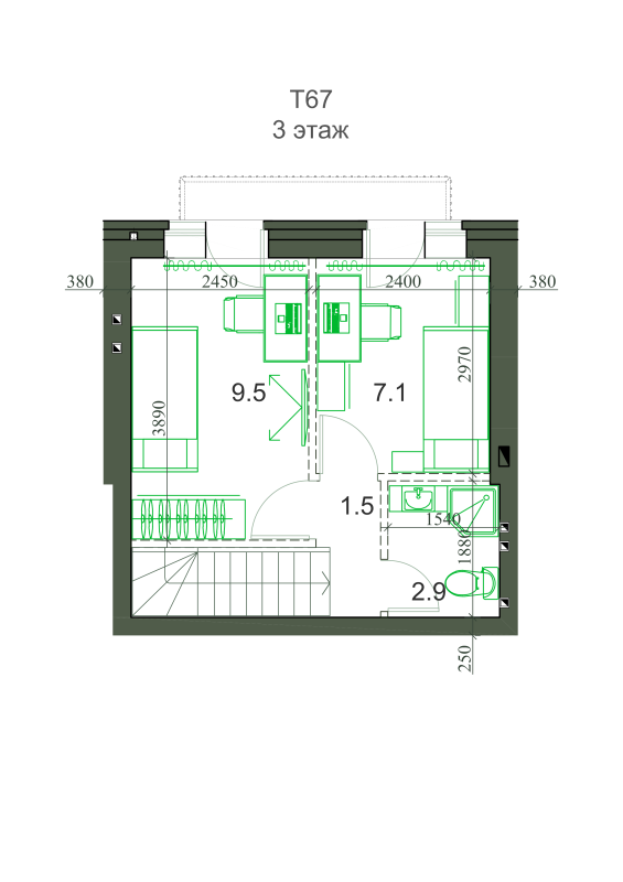 Проект Э6-Т67_3эт (фото) № 4